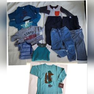 Tea Collection baby bundle lot 18-24 months 2 toddler jeans cargo pants shirts